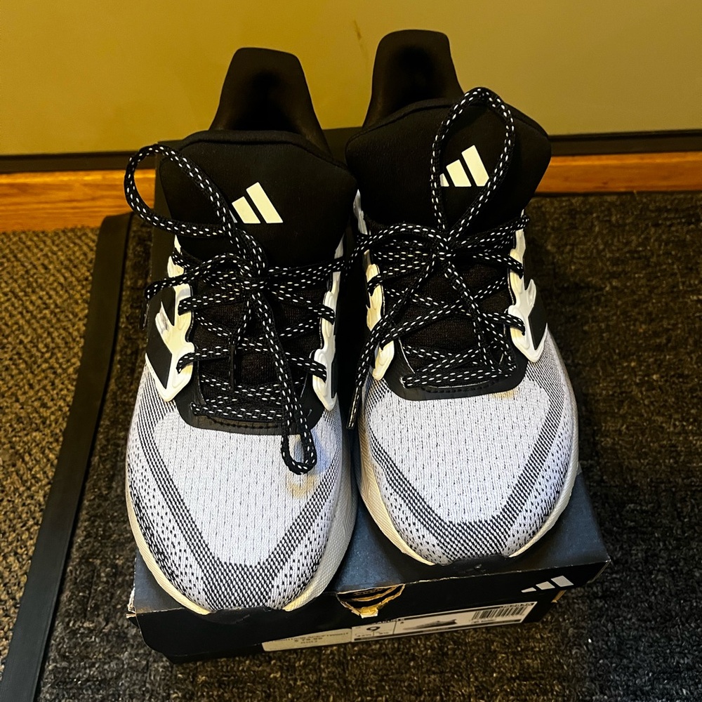 Adidas Black and White Running Shoes